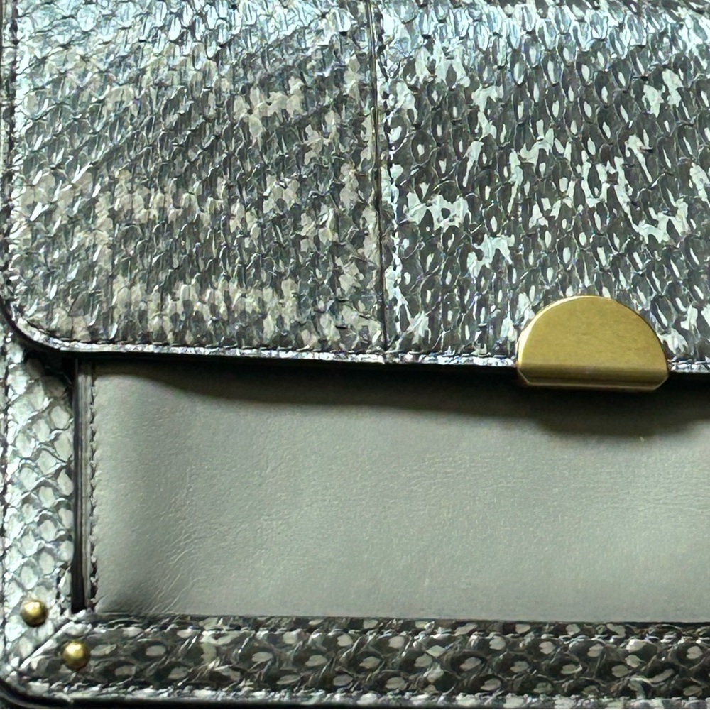 COACH Dreamer ColorBlock Snakeskin and Glovetanned Leather Convertible XBody - Picture 14 of 14